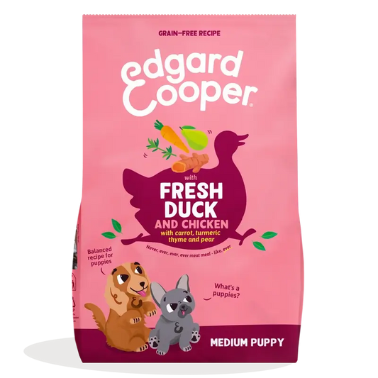 Edgard & Cooper Dog Puppy Trockenfutter Ente/Huhn M 7Kg