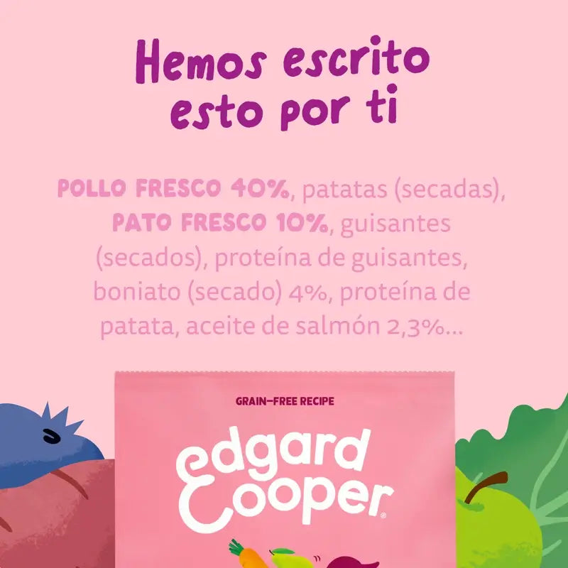 Edgard & Cooper Dog Puppy Trockenfutter Ente/Huhn M 7Kg
