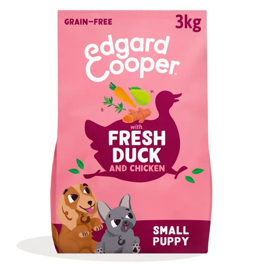 Edgard & Cooper Dog Puppy Trockenfutter Ente/Huhn S 3Kg
