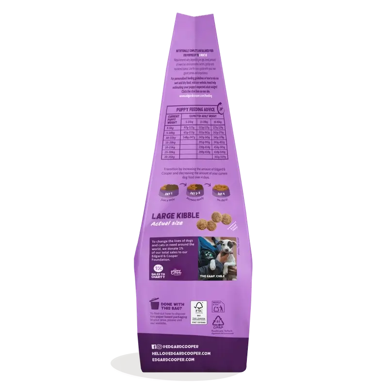 Edgard & Cooper Hundewelpen Trocken Lachs/Pute L 12Kg