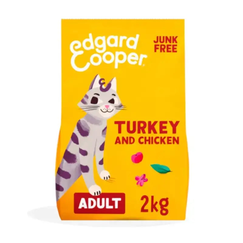 Edgard & Cooper Katzenfutter für ausgewachsene Katzen mit Truthahn und frischem Hähnchen, 2 kg