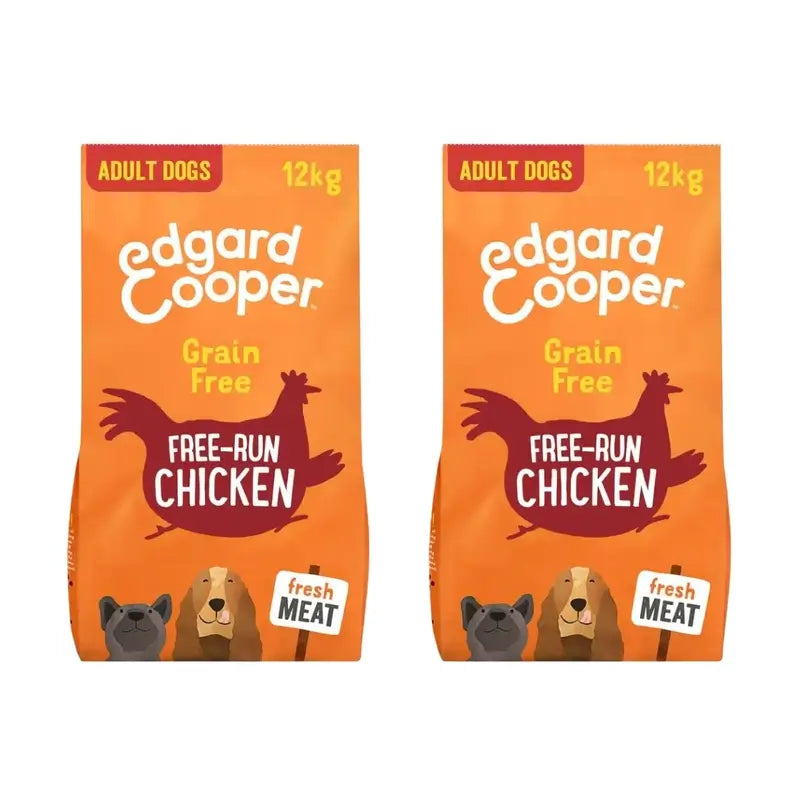 Edgard & Cooper Hundefutter 12kg Freilandhuhn, 2er-Pack