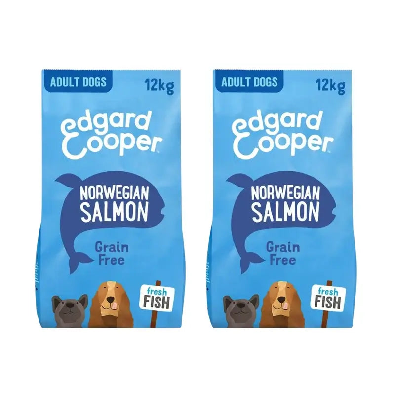 Edgard & Cooper Hundefutter 12Kg Norwegischer Lachs, 2er-Pack