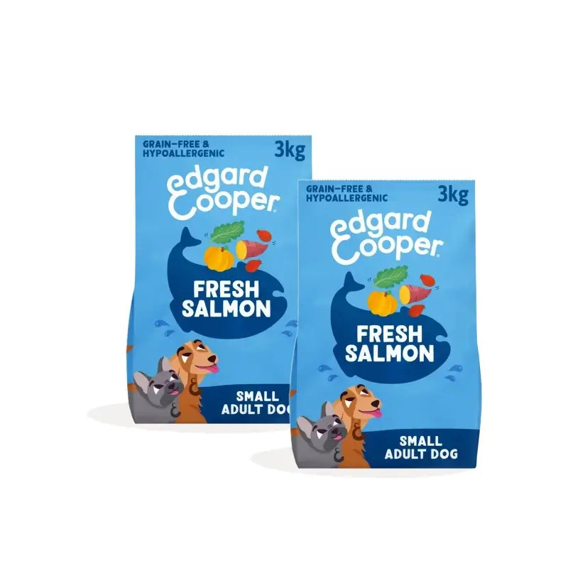 Edgard & Cooper Hundefutter für ausgewachsene Hunde, Mini-Lachs, 2er-Pack à 3 kg
