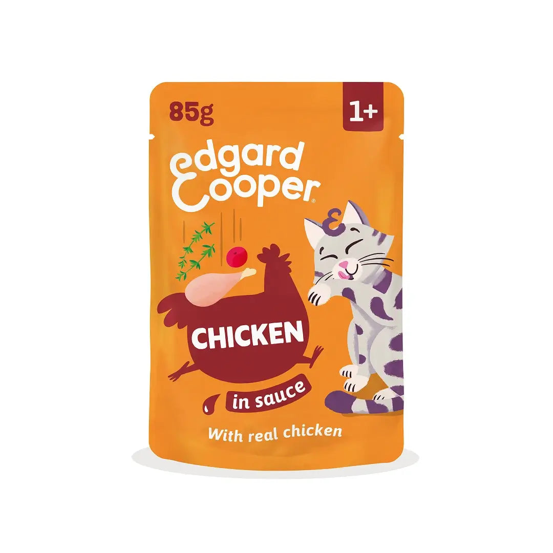 Edgard & Cooper Huhn in Soße für ausgewachsene Hunde, 12 x 85 g