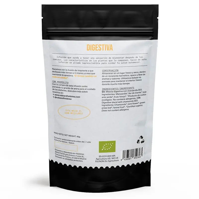 Edward Fields Tee Verdauungsinfusion mit Bio-Kamille Bulk 25 Tassen Tee Tee Tee , 40 Gramm