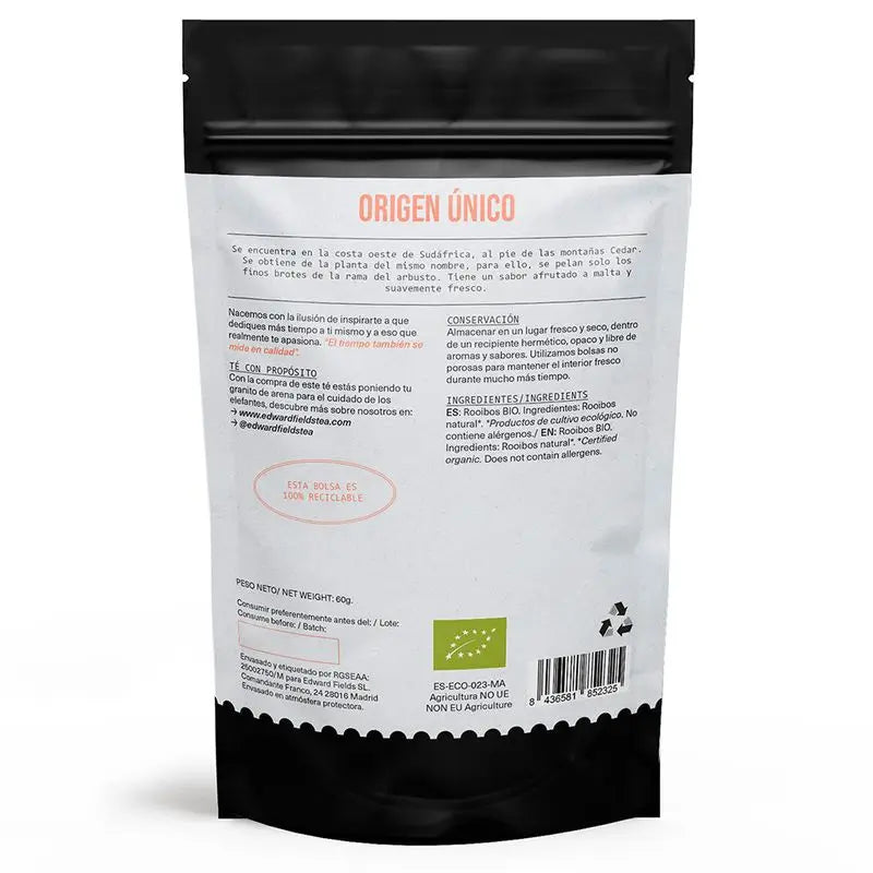 Edward Fields Tee Bio Rooibos Aufguss Bulk 25 Tassen Tee Tee Tee Tee , 60 Gramm