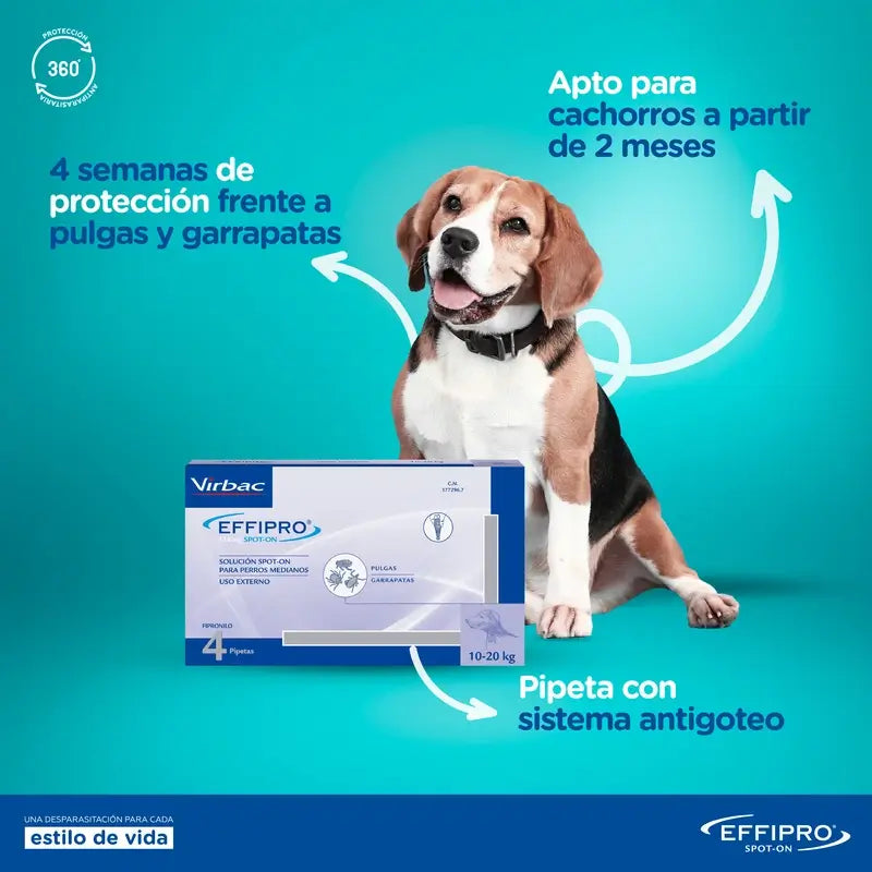 Effipro 268 Mg Spot-On Große Hunde 20-40Kg, 24 Pipetten