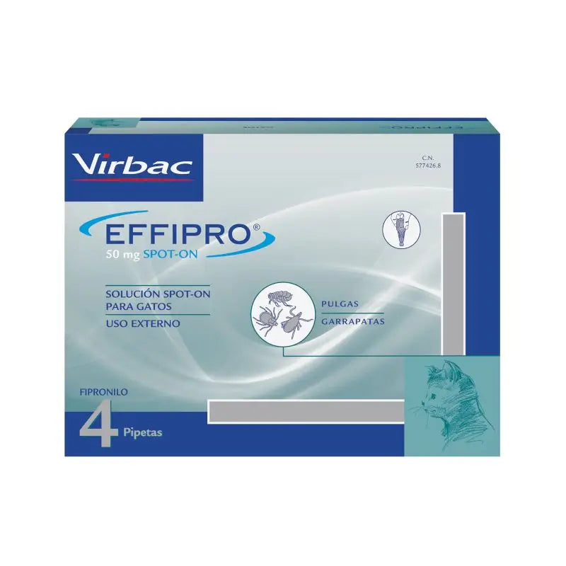 Effipro 50 Mg Spot-On Katzen, 4 Pipetten