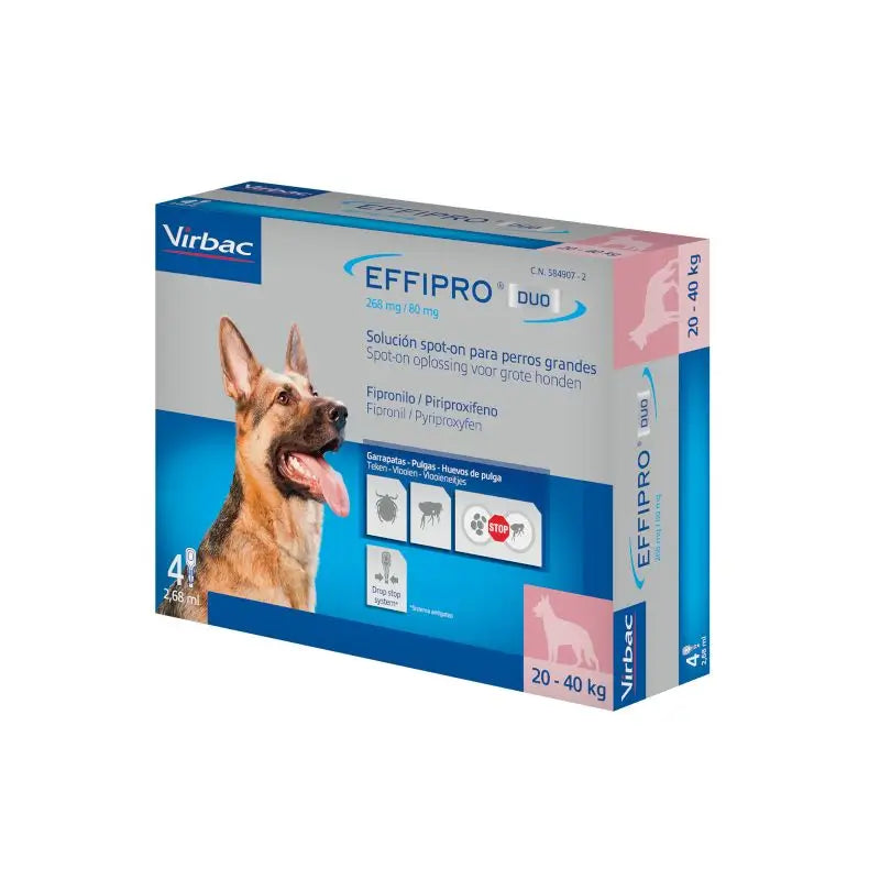 Effipro Duo Spot-On Großer Hund 20-40Kg, 4 Pipetten