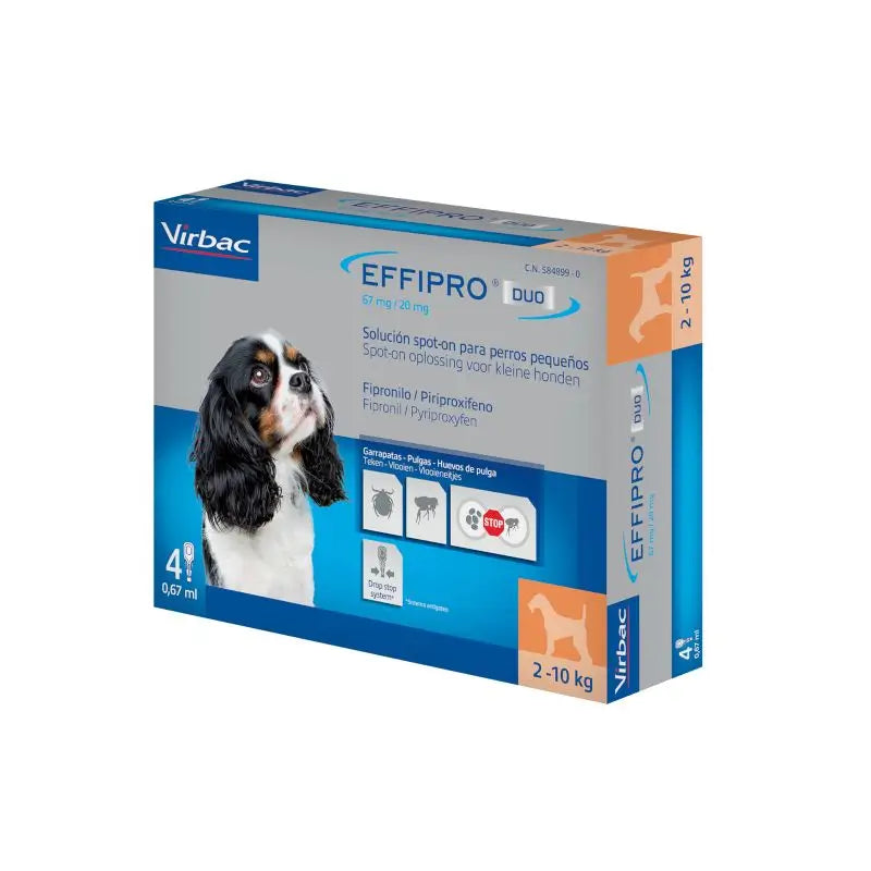 Effipro Duo Spot-On Kleiner Hund 2-10Kg, 4 Pipetten