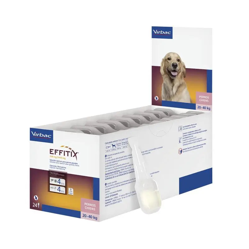 Effitix L Antiparasitikum Große Hunde 20-40 Kg, 24 Pipetten