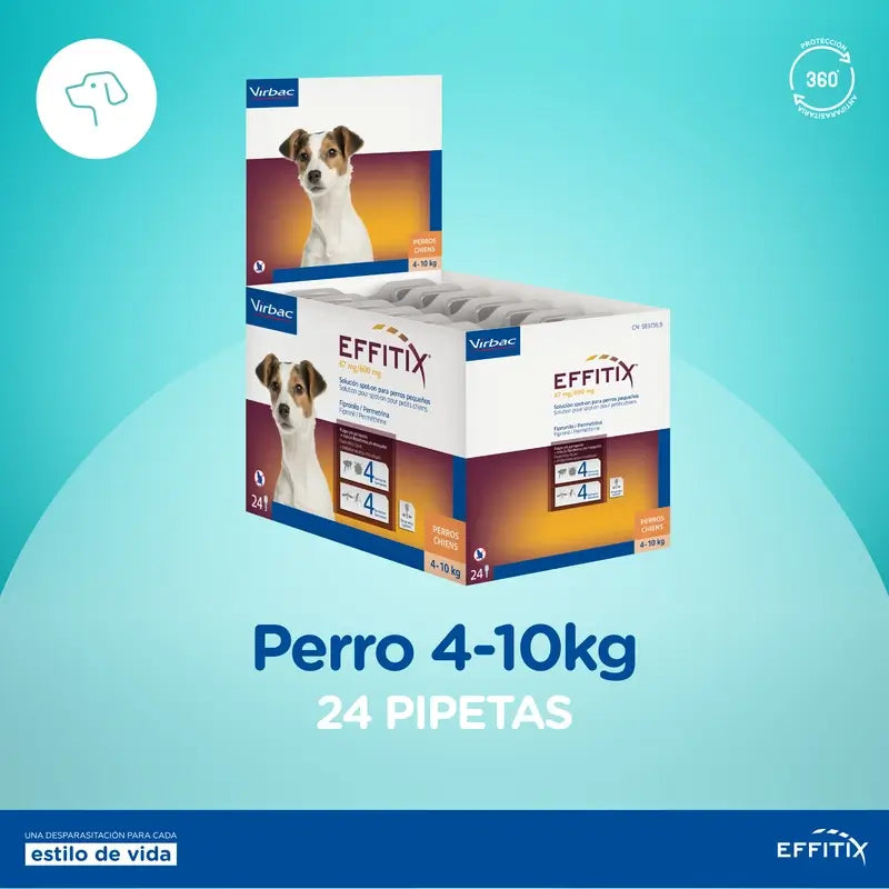 Effitix S Antiparasitikum Kleine Hunde 4-10 Kg, 24 Pipetten