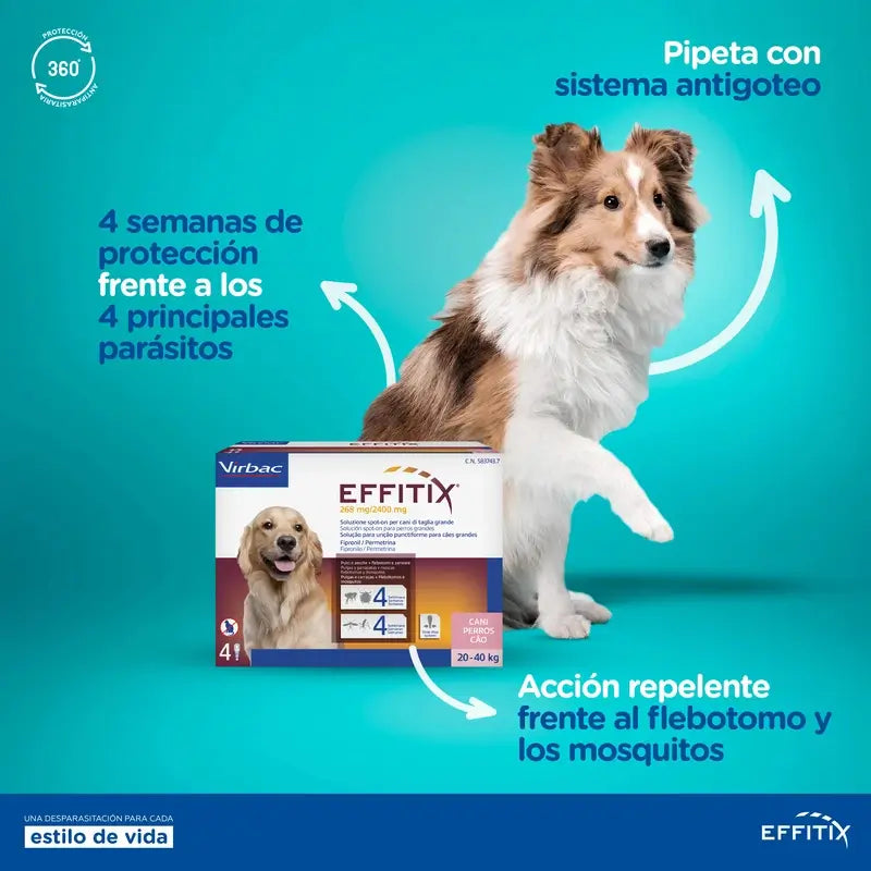 Effitix S Antiparasitikum Kleine Hunde 4-10 Kg, 4 Pipetten