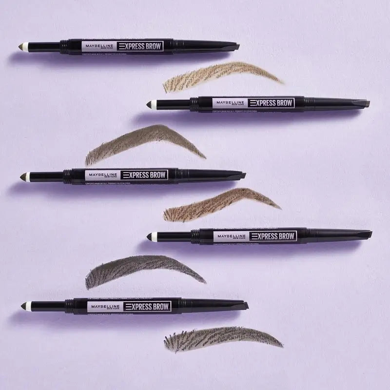 Maybelline New York Express Brow Satin Duo Automatischer Augenbrauenstift 02 Med Braun