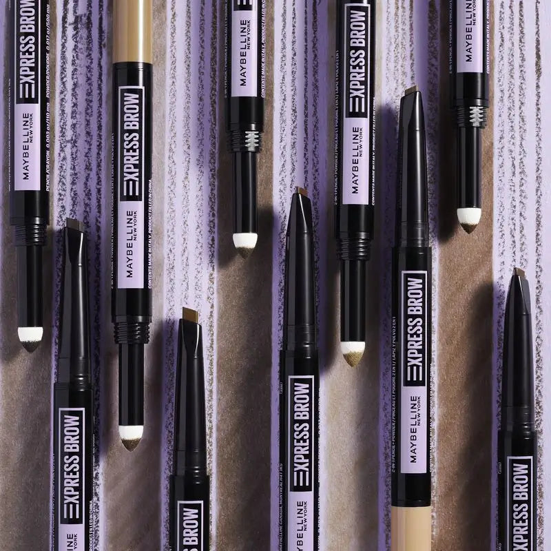 Maybelline New York Express Brow Satin Duo Automatischer Augenbrauenstift 02 Med Braun