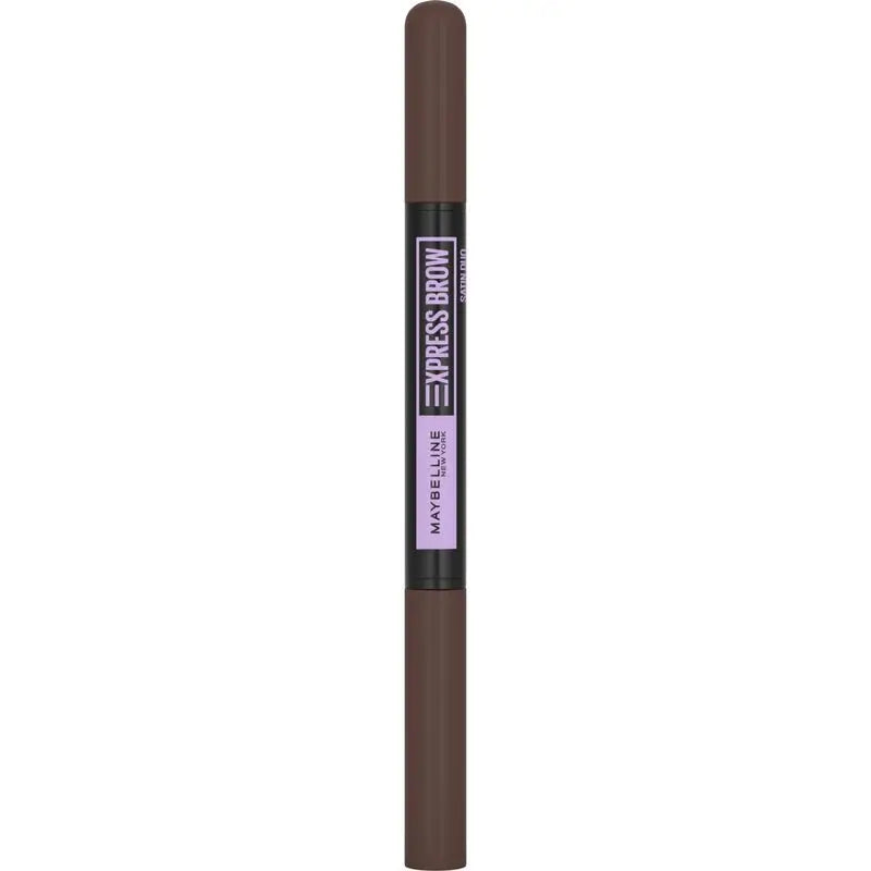 Maybelline New York Express Brow Satin Duo Automatischer Augenbrauenstift 04 Dunkelbraun