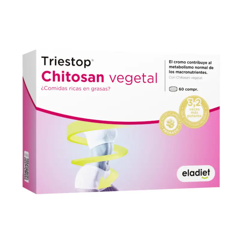 Eladiet Triestop Chitosan Pflanzlich 60 Tabletten.
