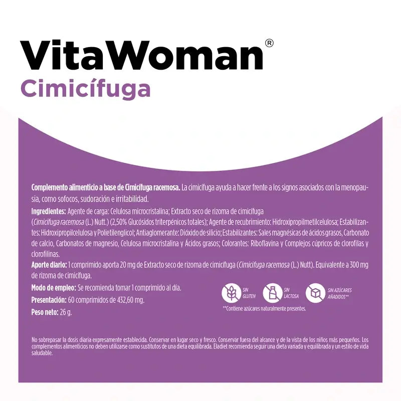 Eladiet Vita Woman Schwarzer Cohosh 60 Tabletten