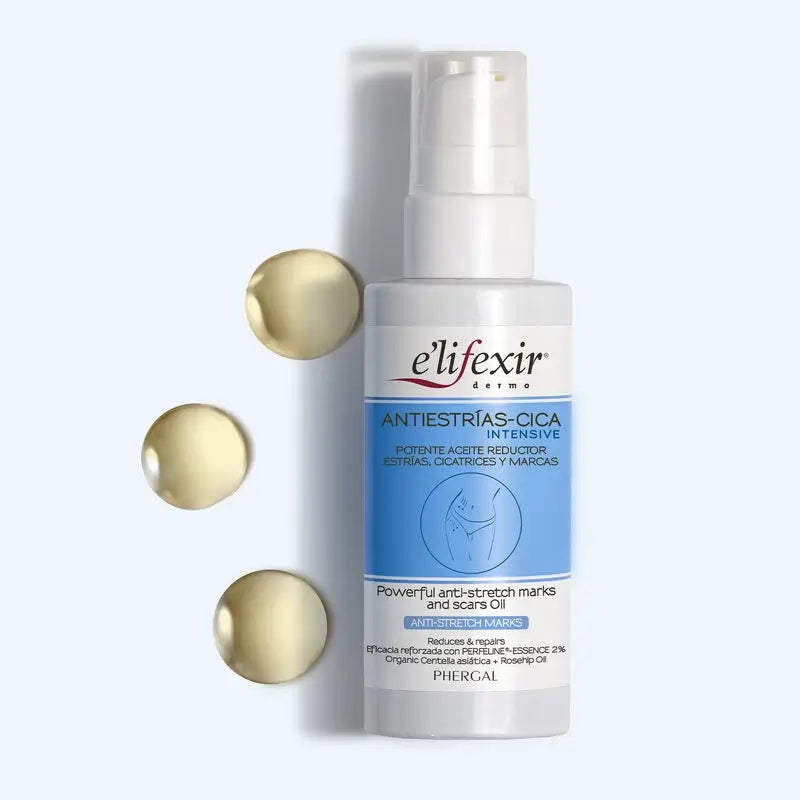 Elifexir Cica Intensiv Anti-Dehnungsstreifen Narbenreduzierer Anti-Dehnungsstreifen Öl, 100 ml