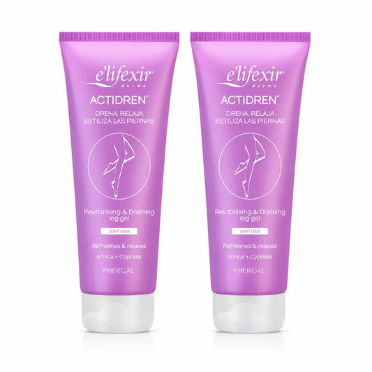 Elifexir Actidren Entspannendes Drainage-Gel Creme für müde Beine 200ml, 2er Pack