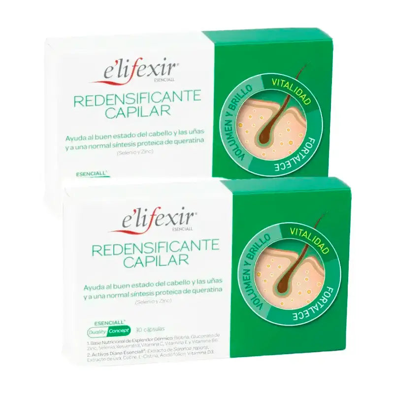 Elifexir Essentialall Hair Redensifying and Fortifying Hair Loss Reducer, Pack 2 x 30 Kapseln