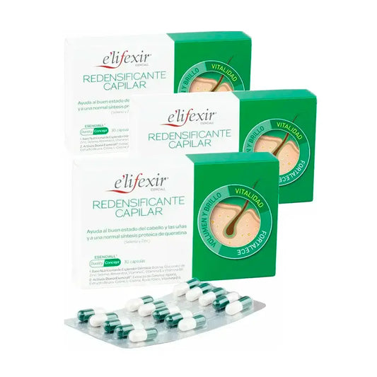 Elifexir Essentialall Hair Redensifying and Fortifying Hair Loss Reducer, Pack 3 x 60 Kapseln