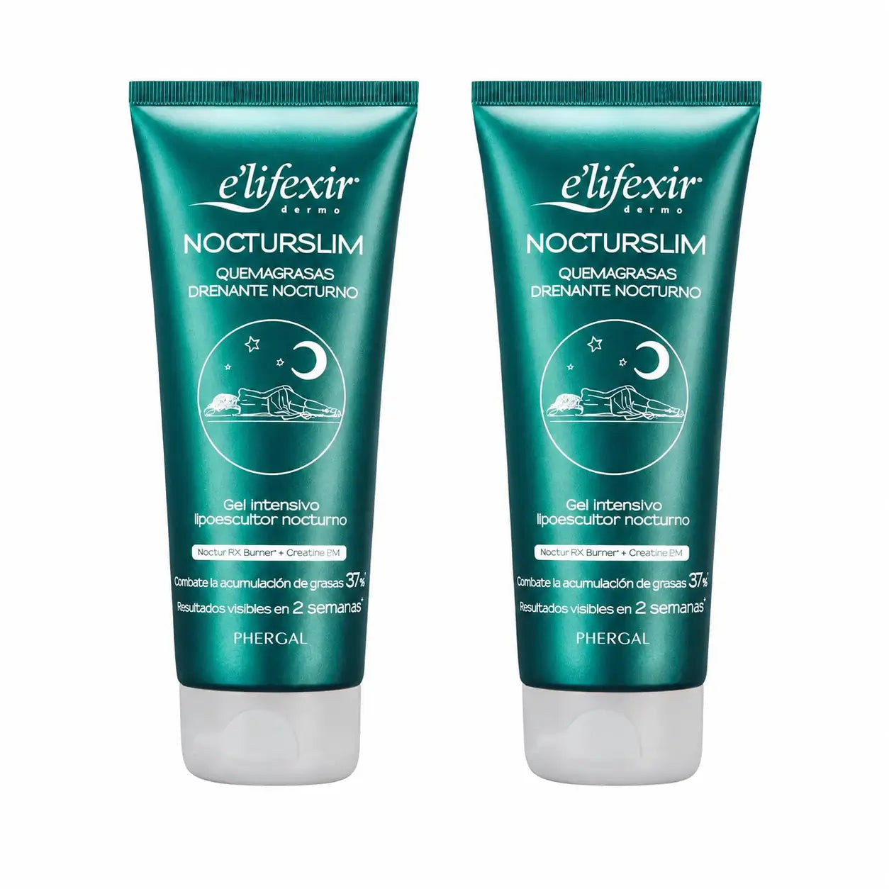 Elifexir Nocturslim Intensive Anti-Cellulite Fettverbrennungs-Nachtcreme 200ml, 2er Pack