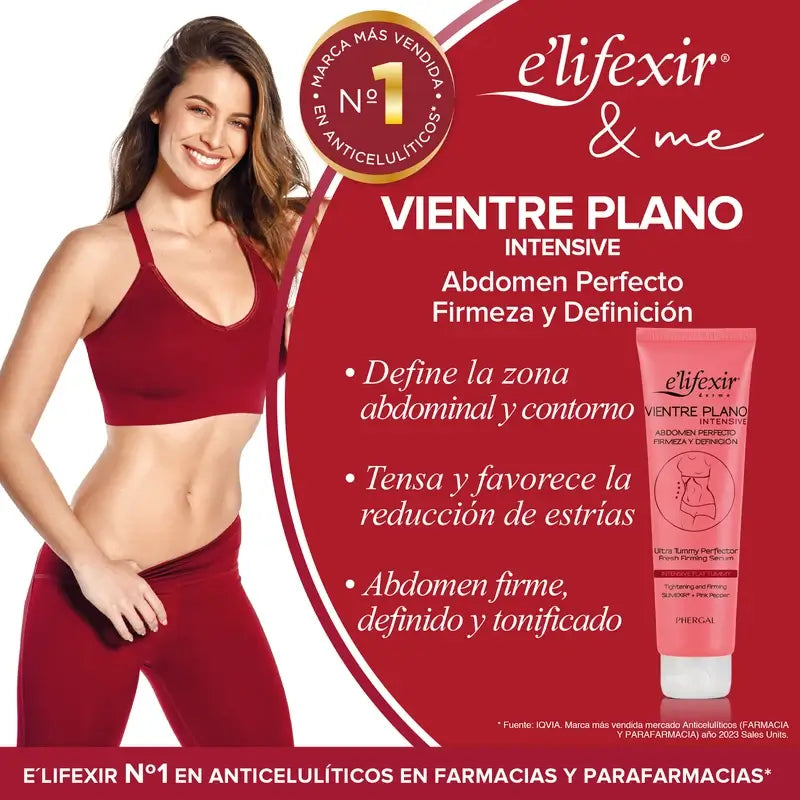 Elifexir Flat Belly Serum Intensive Reducer Abdomen Straffung Straffung Fettverbrennung 150Ml