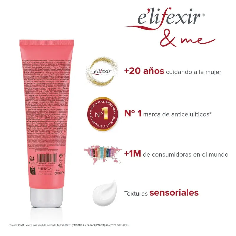Elifexir Flat Belly Serum Intensive Reducer Abdomen Straffung Straffung Fettverbrennung 150Ml