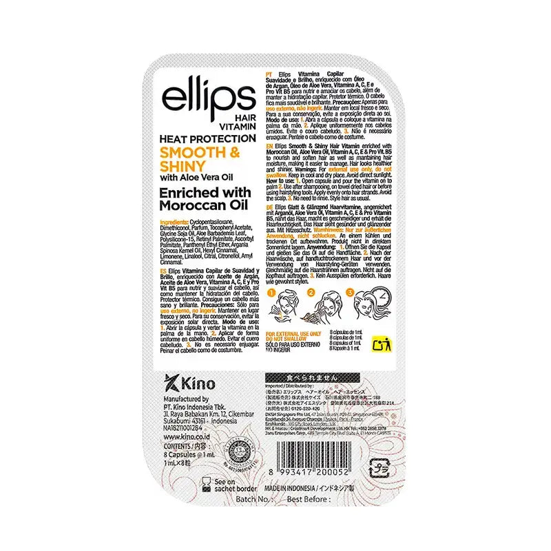 Ellips Haar Vitamin Arganöl Orange Vitalität , 8 Kapseln