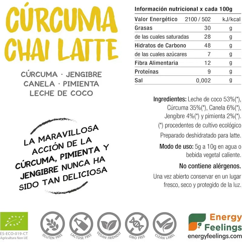 Energie Gefühle Curcuma Chai Latte 150Gr. Eco Vegan Sg