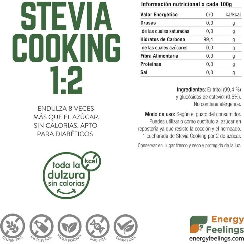 Energiegefühle Stevia Kochen 1:2 1Kg. Veganer Sg