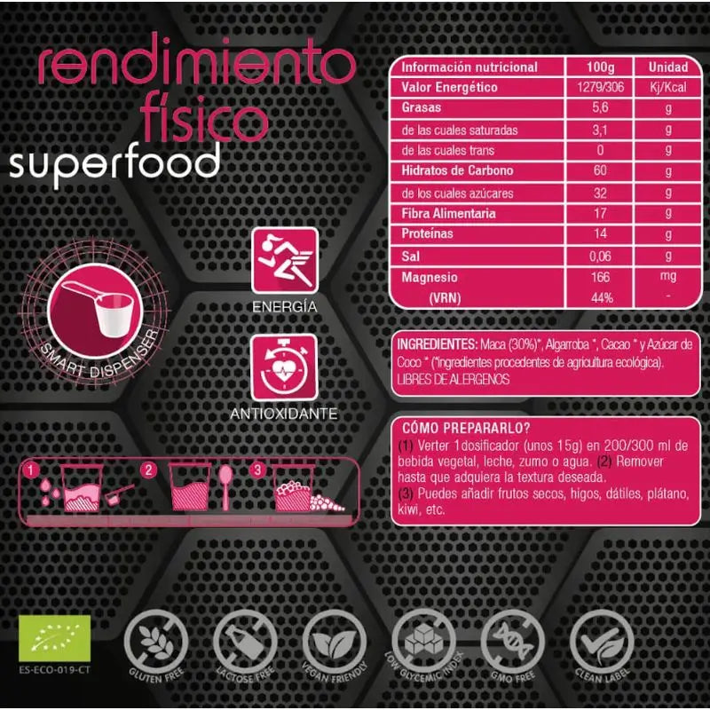 Energie Gefühle Körperliche Leistung 750Gr. Eco Vegan Sg
