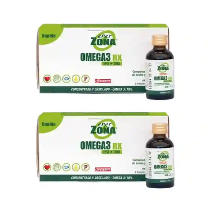 Enerzona Omega 3 Rx Flüssigkeit 3 Flaschen X 33,3 Ml, Packung mit 2