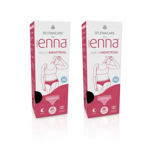 Enna Modern Hipster Menstruationshöschen - Starker Ausfluss, Größe XS, 2er Pack