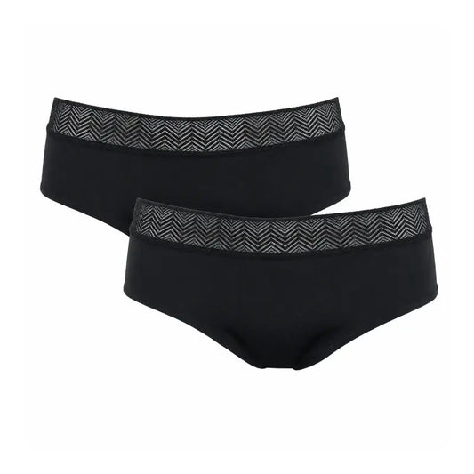 Enna Menstruationshöschen Modern Hipster Night - Starker Ausfluss, Größe M, Schwarz, 2er Pack