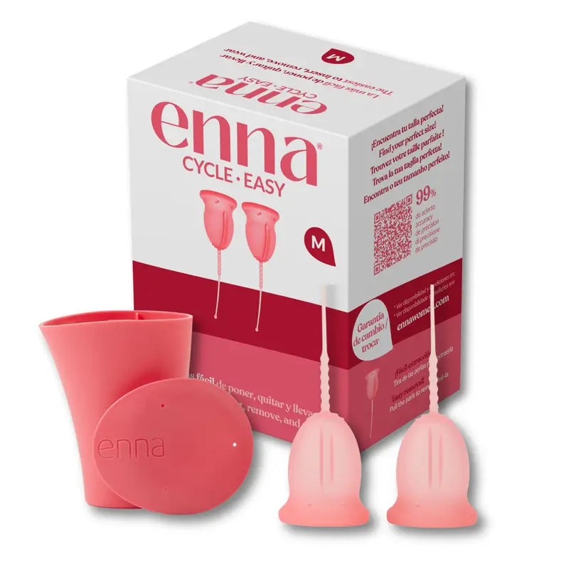 Enna Cycle Easy Menstruationstasse Größe M, 2 Tassen + sterilisierte Box