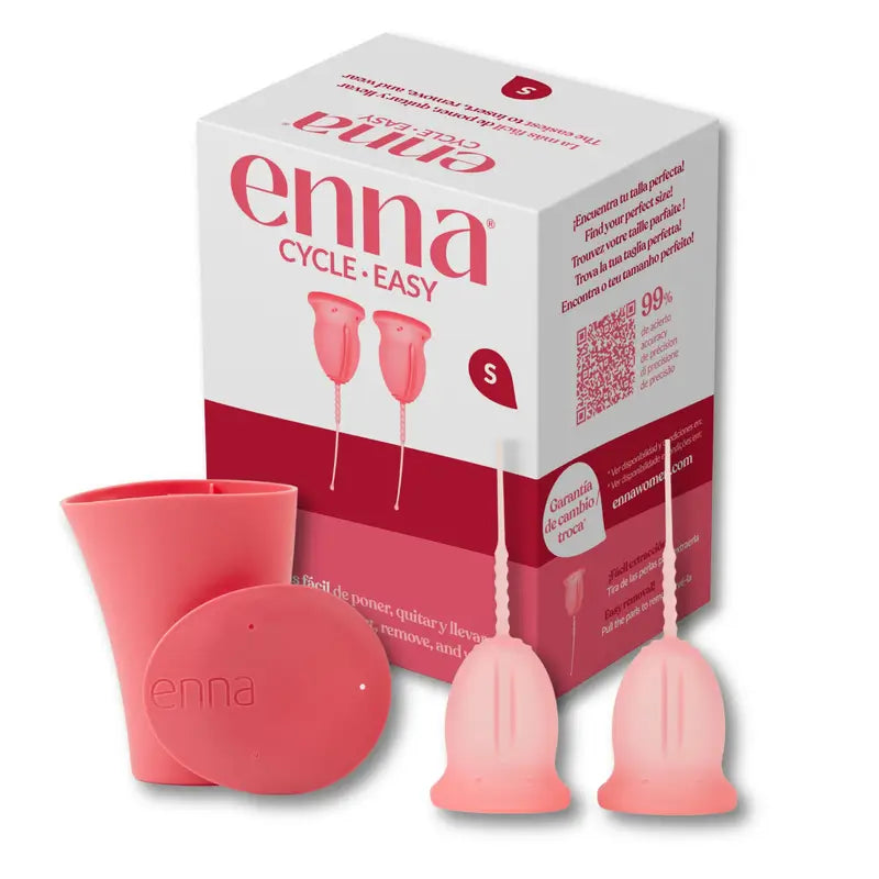 Enna Cycle Easy Menstruationstasse Größe S, 2 Tassen + sterilisierte Box