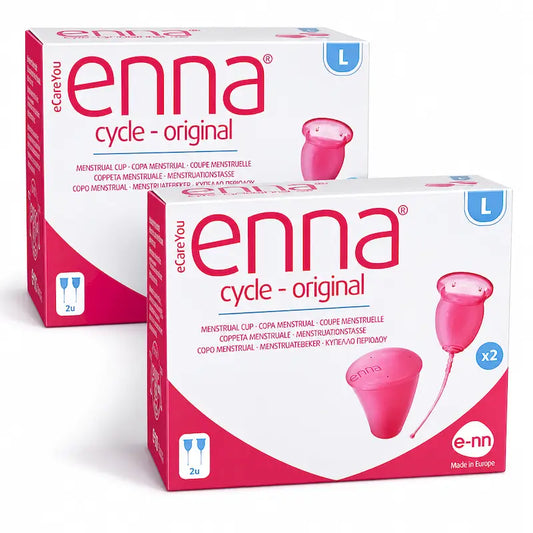Enna Cycle Original Menstruationstasse ohne Applikator, Größe L, 2er Pack