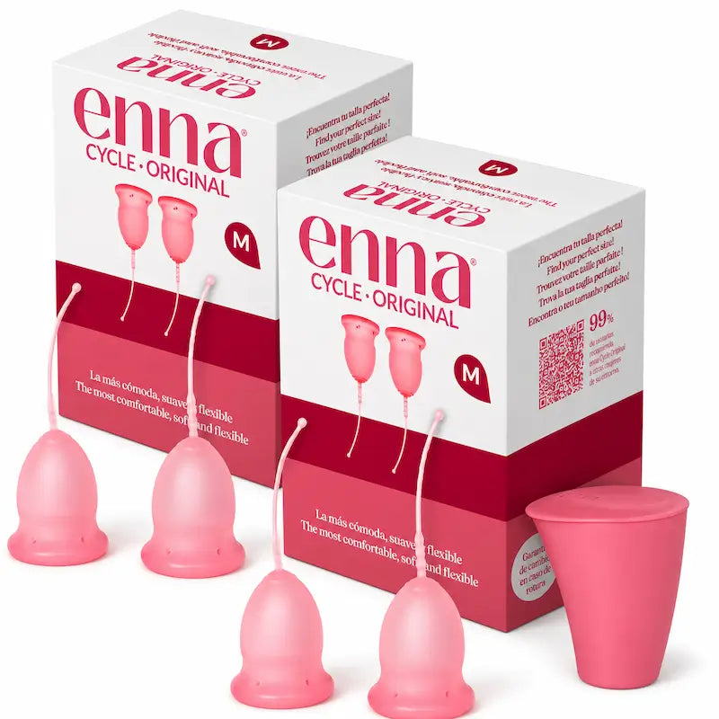 Enna Cycle Original Menstruationstasse ohne Applikator, Größe M, 2er Pack