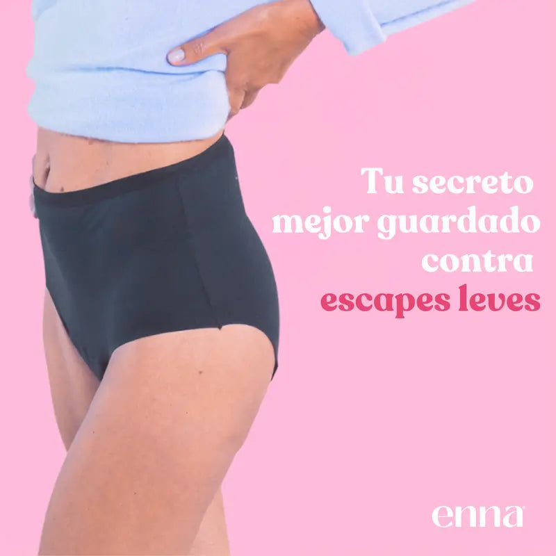 Enna Inkontinenz Damen High Waist 40 Ml Absorption, Größe XL, Schwarz