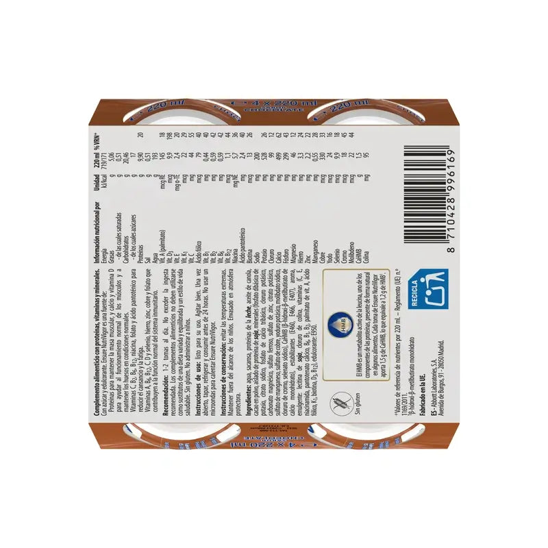 Ensure Nutrivigor Schoko-Milchshake, Packung 8x220 ml