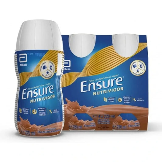 Ensure Nutrivigor Schoko-Milchshake Erwachsene, 4 Flaschen x 220ml
