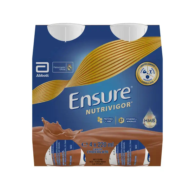 Ensure Nutrivigor Schoko-Milchshake Erwachsene, 4 Flaschen x 220ml