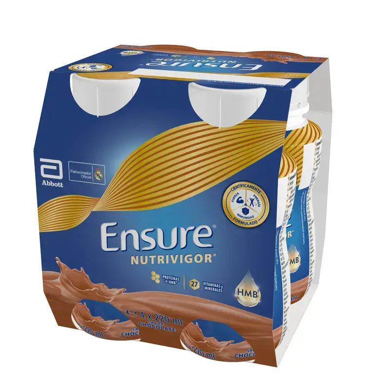 Ensure Nutrivigor Schoko-Milchshake Erwachsene, 4 Flaschen x 220ml