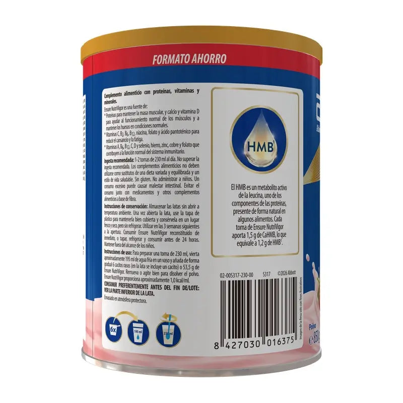 Ensure Nutrivigor Erdbeergeschmack, 850 g
