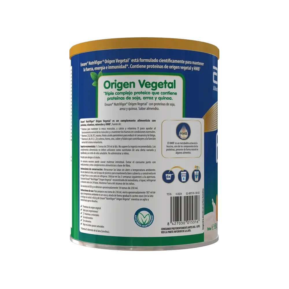 Ensure Nutrivigor Pflanzlicher Ursprung Mandelgeschmack Erwachsene, 850 g