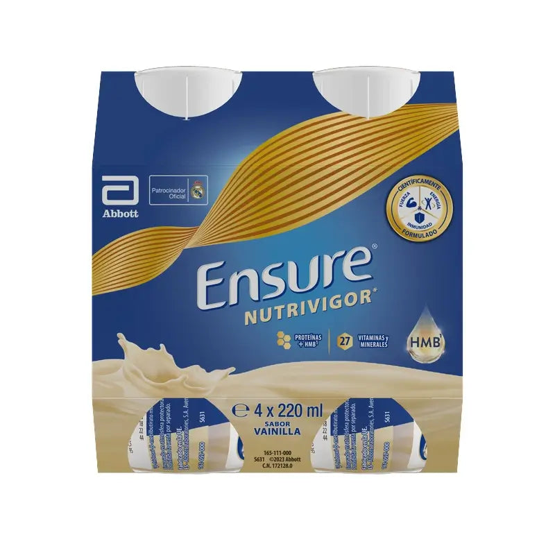 Ensure Nutrivigor Vanille-Milchshake Erwachsene, 4 Flaschen x 220 ml
