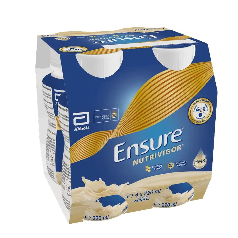 Ensure Nutrivigor Vanille-Milchshake Erwachsene, 4 Flaschen x 220 ml